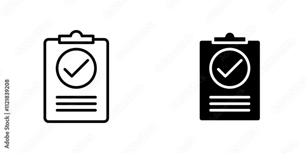 Aufkleber clipboard check icons for app and websites.