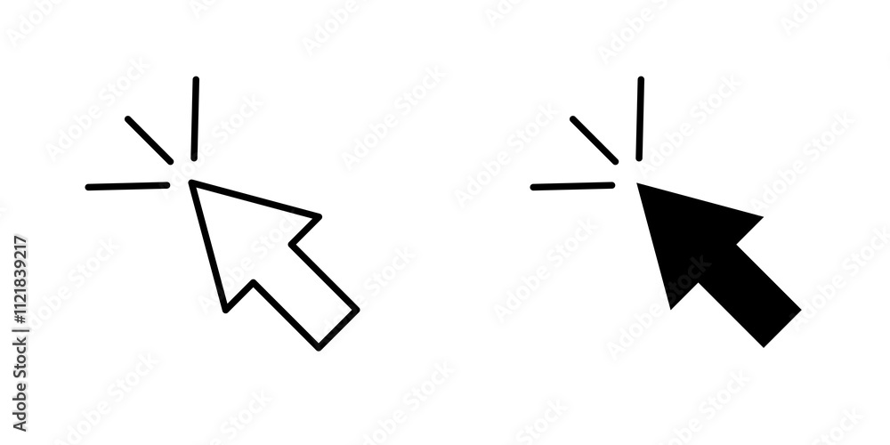 Poster click icons for app and websites.