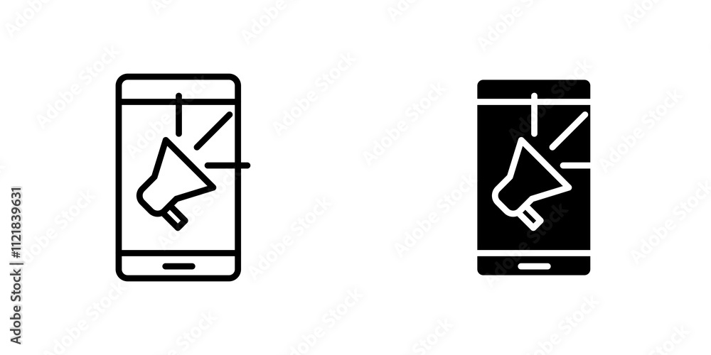 Poster digital marketing icons for app and websites.