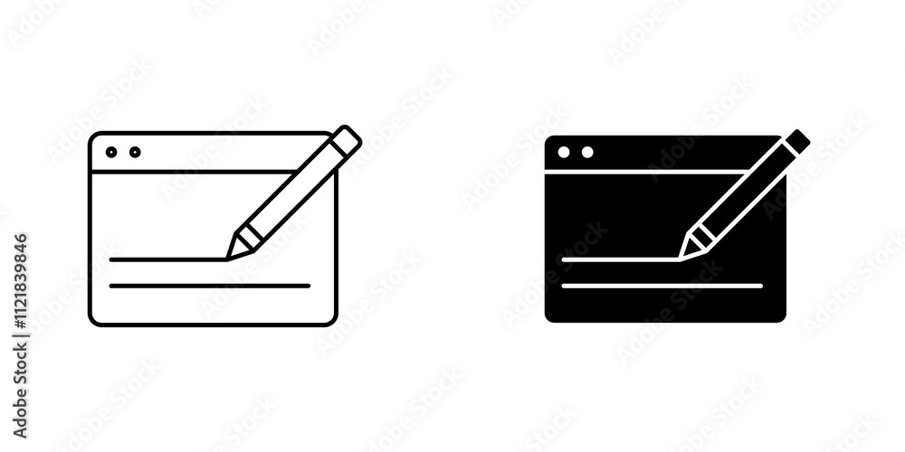 Poster edit icons for app and websites.