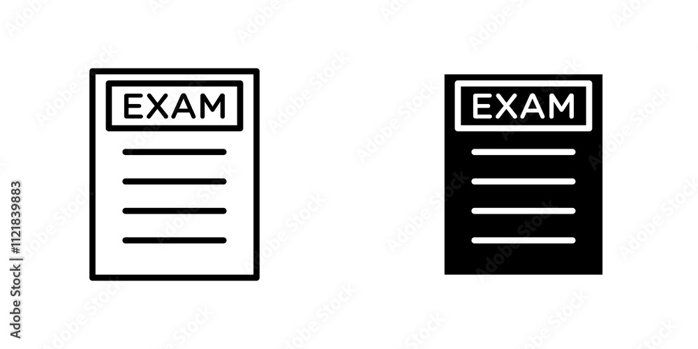 Poster exam icons for app and websites.