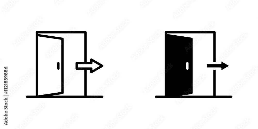 Poster exit icons for app and websites.
