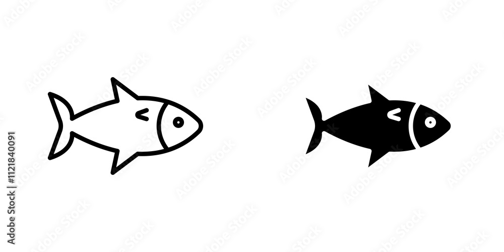 Poster fish icons for app and websites.