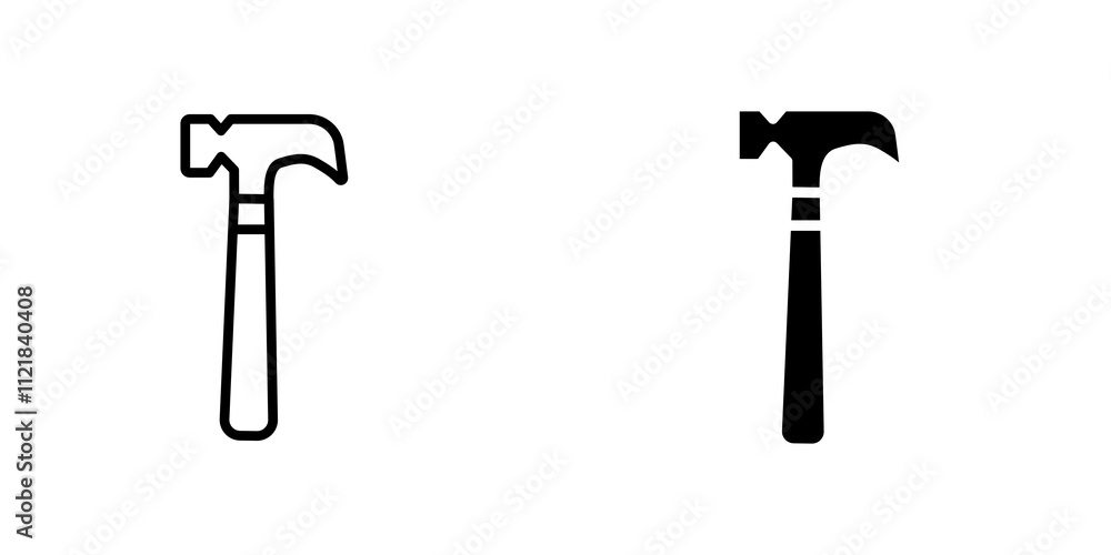 Aufkleber hammer icons for app and websites.