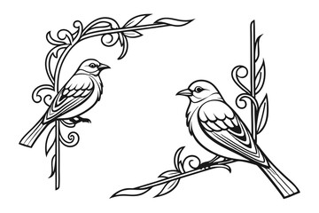 Ornate floral frame featuring an abstract design