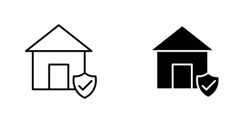 Home insurance icons for app and websites.