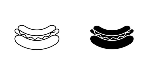 Hot dog icons for app and websites.