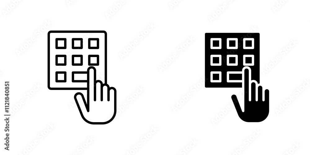 Poster keypad icons for app and websites.