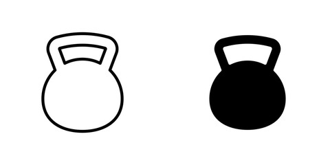 Kettlebell icons for app and websites.