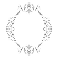 Ornate luxury floral frame featuring an abstract designOrnate luxury floral frame featuring an abstract design