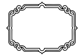 Ornate floral frame featuring an abstract design