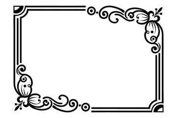 Ornate floral frame featuring an abstract design