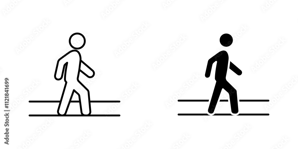 Poster pedestrian icons for app and websites.