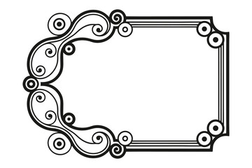 Ornate floral frame featuring an abstract design