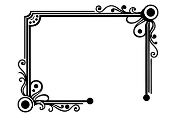 Ornate floral frame featuring an abstract design