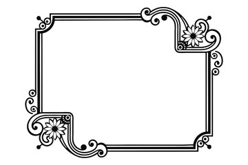 Ornate floral frame featuring an abstract design