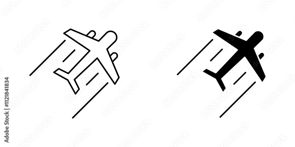Poster plane icons for app and websites.