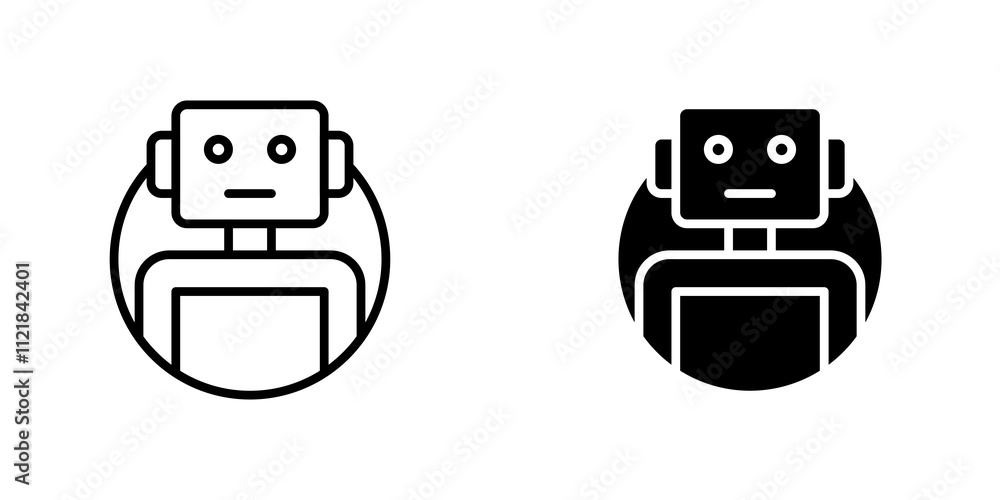 Poster robot icons for app and websites.