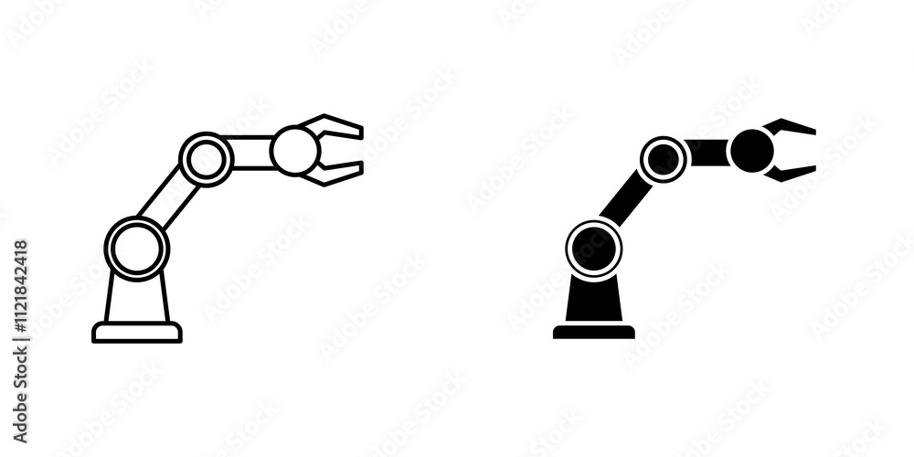 Poster robot arm icons for app and websites.