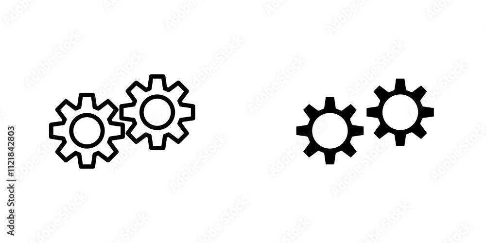 Poster settings gear icons for app and websites.