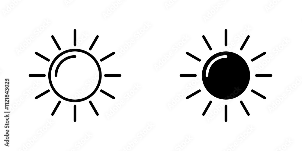 Poster sun icons for app and websites.