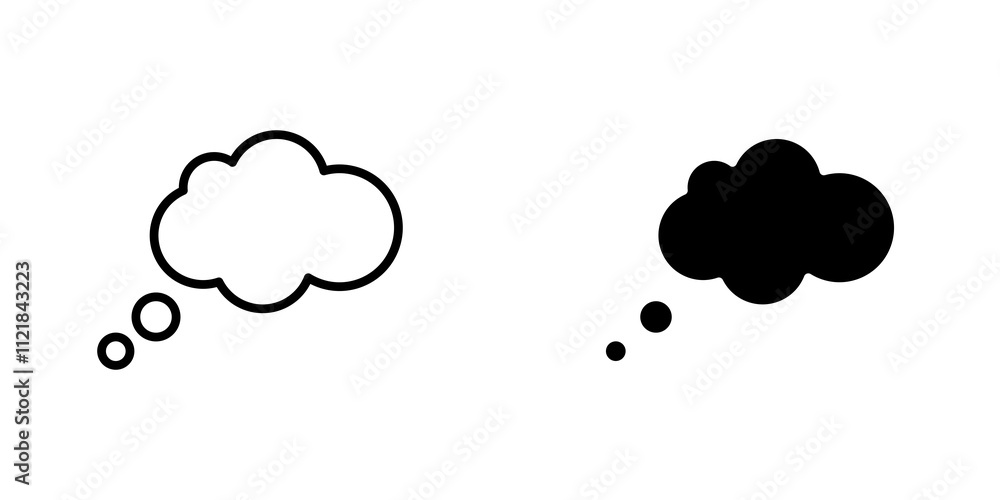 Poster think bubble icons for app and websites.
