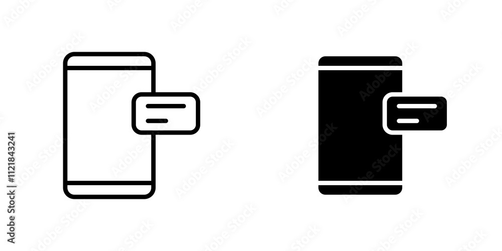 Poster text message icons for app and websites.