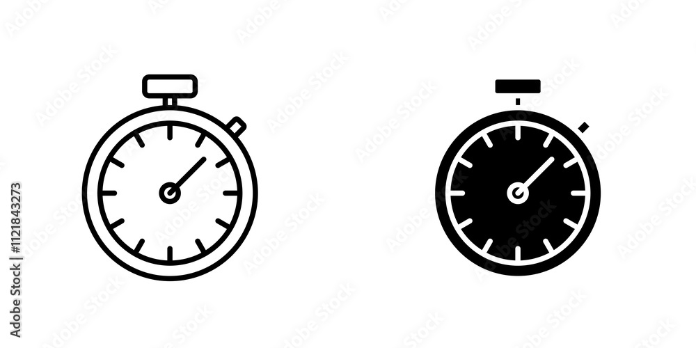 Aufkleber timer icons for app and websites.