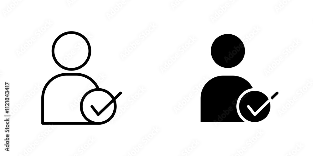 Poster user check icons for app and websites.