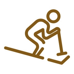 Skiing Icon Design