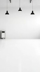 A spacious cold storage room features organized shelves and a control panel, ensuring optimal storage conditions. The bright white background highlights a sterile environment