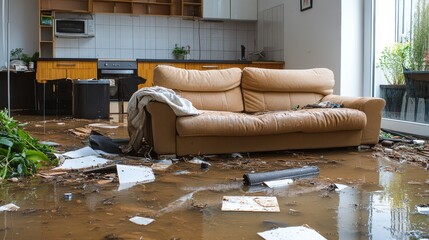 Urgent plumbing repair needed to address severe water damage from leaking pipe in your home