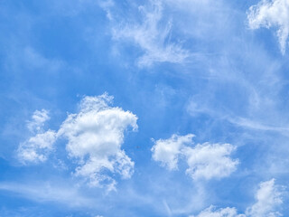 blue sky high outdoor group of white clouds background in summer gradient light beauty background. beautiful abstract  bright cloud and calm fresh wind air