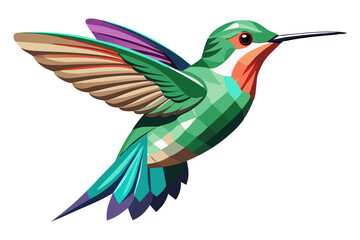 Obraz premium Broad-Billed Hummingbird art work illustration 