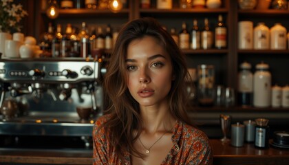 Young woman posing in urban portrait photography cozy setting