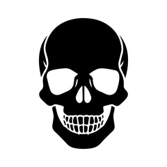 Fototapeta premium human skull vector silhouette illustration