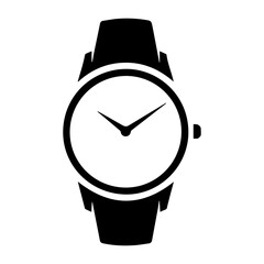 watch clock time vector icon silhouette