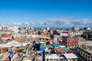 Aerial view of the city of Havana in Cuba