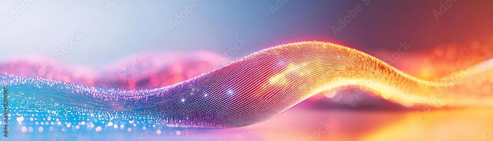 Aufkleber vibrant abstract waves in colorful gradients create a mesmerizing digital background.