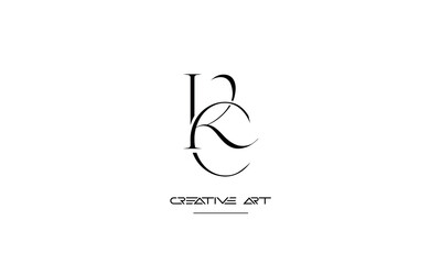KC, CK, K, C abstract letters logo monogram