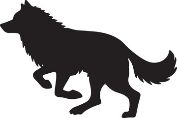 wolf animal silhouette logo symbol design vector illustration