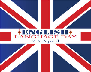 Banner design with a beautiful art and illustration about English Language Day.