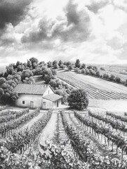 Obraz premium Vineyard landscape