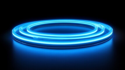 Neon Blue Light Circle