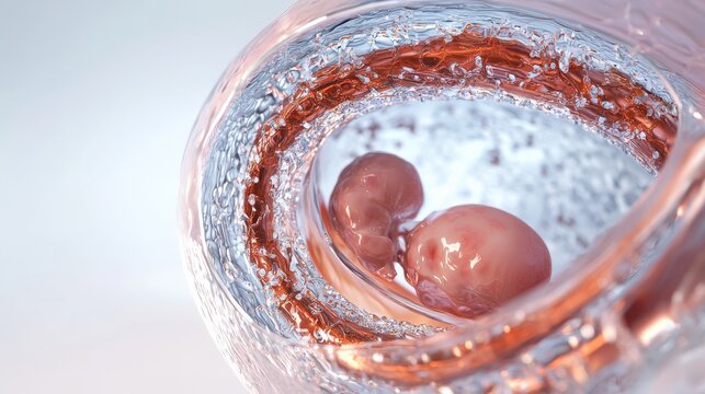 Embryos in amniotic fluid, early development