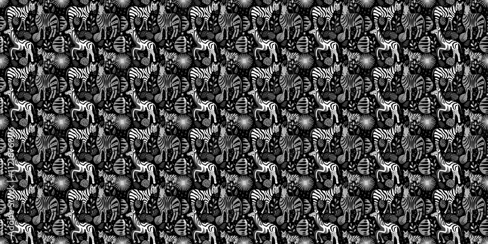 Poster seamless black code pattern with numbers and geometric letter design for a vintage textile backdrop
