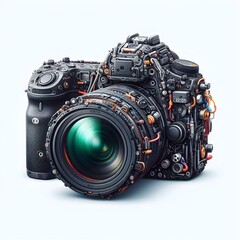 Professional Repair Camera Tools Isolated on a Clean White Background, Perfect for Photography Maintenance and Restoration