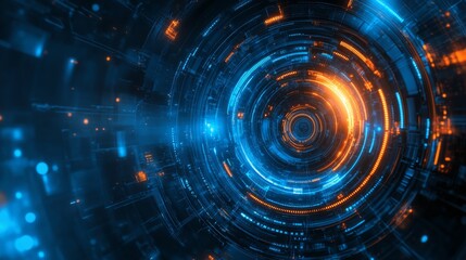 Obraz premium Futuristic Digital Technology Background