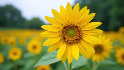 Obraz premium helianthus annuus bright yellow flowering plant commonly known common