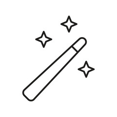 magic wand line icon with white background vector stock illustration